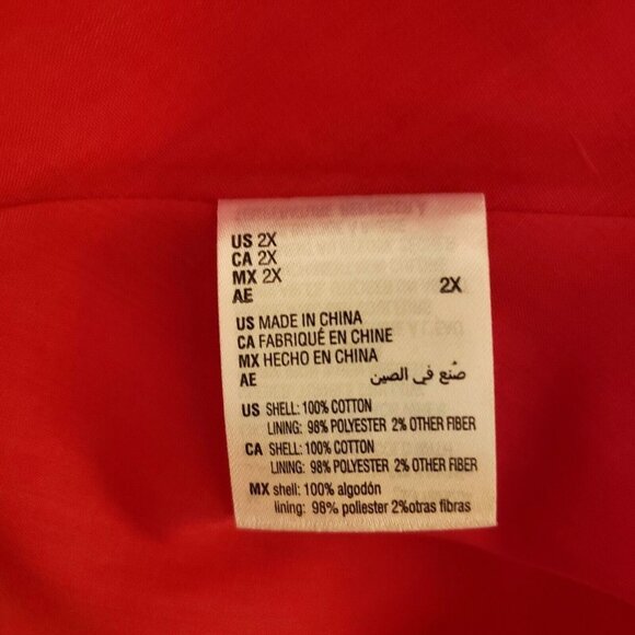 And Now This Pink 100% Cotton Flirty Dress with Puff Sleeves Size 2X NWT - Picture 10 of 10